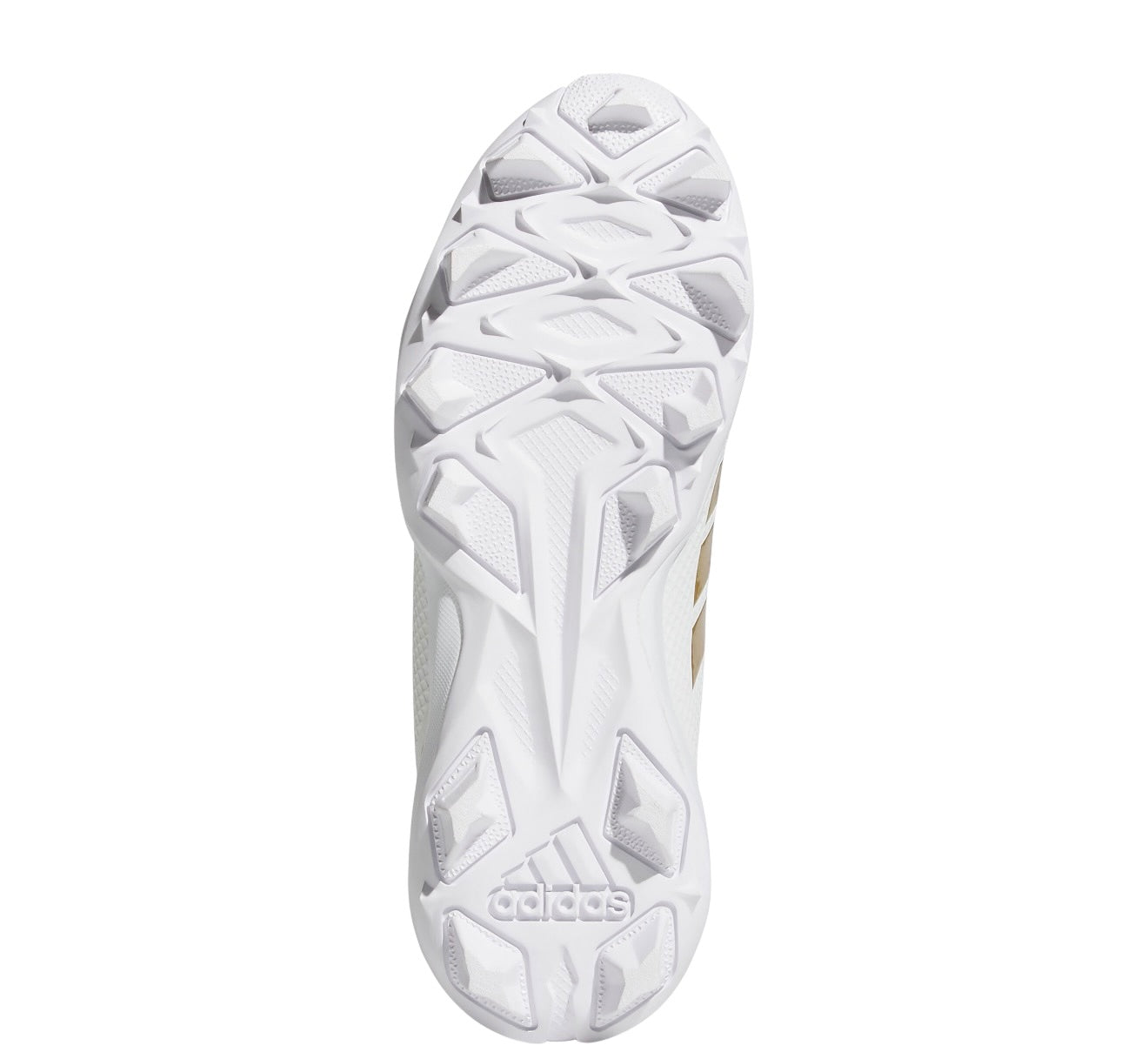 Adidas Adizero Impact.2 Molded Preschool Boys' " White/Gold Metallic" Football Cleat