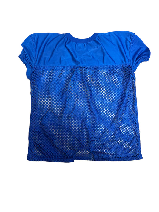 Used Blue Schutt Practice Football Jersey (Size Varsity Large)