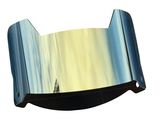 Clear Plate Gold Football Visor