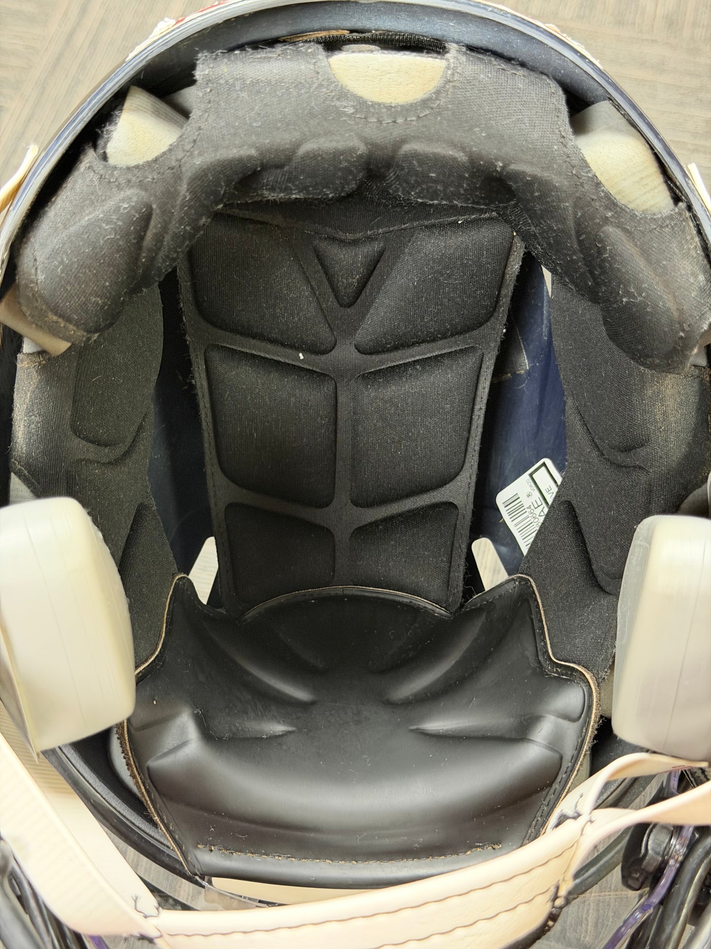 Used Riddell Victor Youth Medium Football Helmet with a Clear Visor