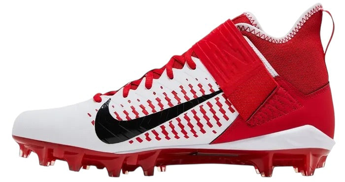 Nike Alpha Menace Pro 2 Mid Red and White Cleat