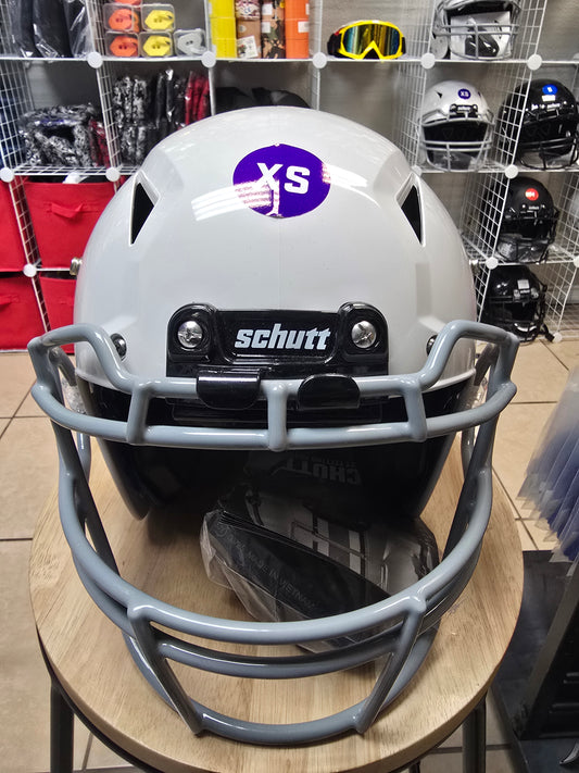 New White Schutt A11 Youth Football Helmet (Size X-Small)
