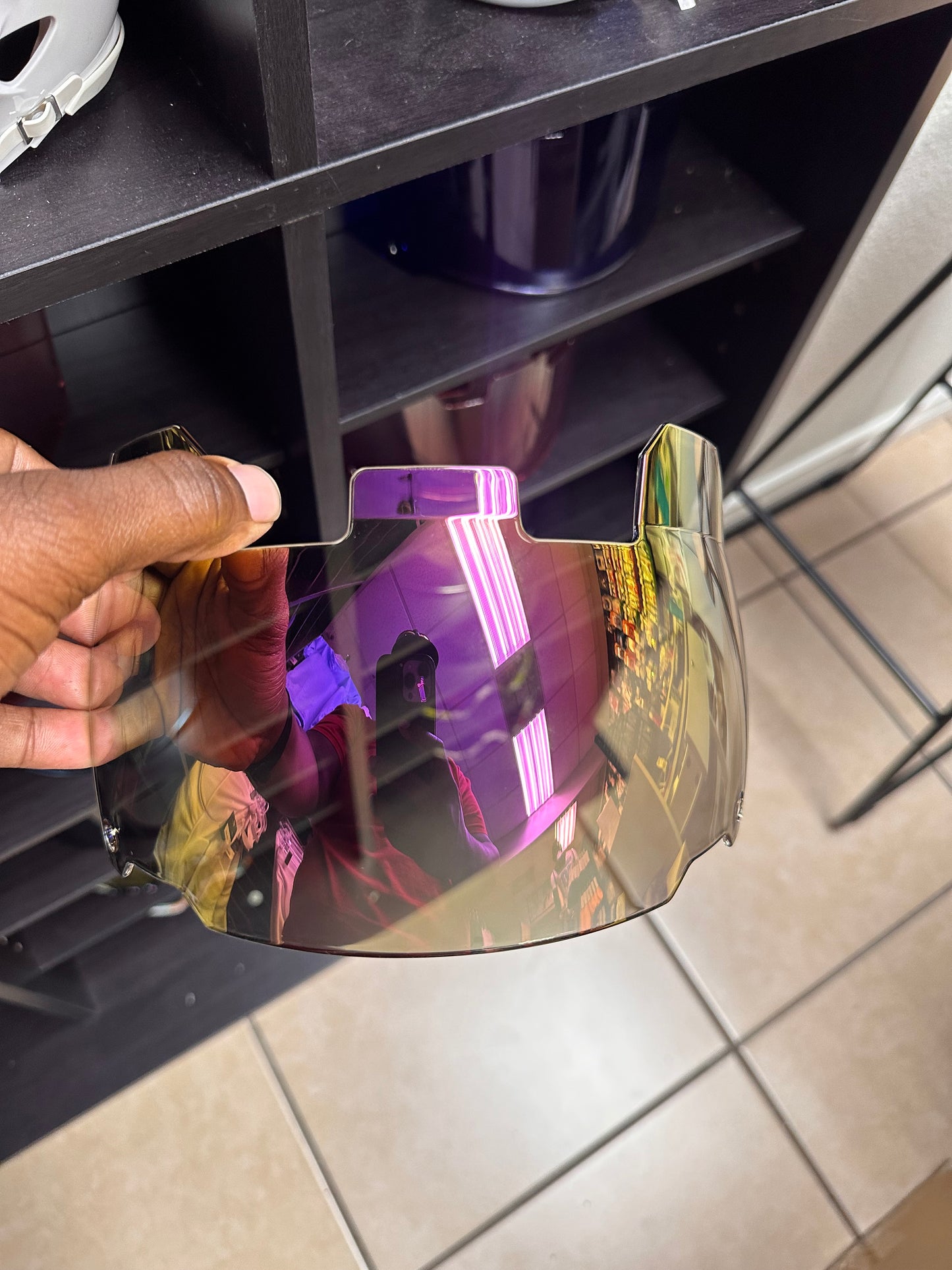 Clear Plate Purple Scoop Visor