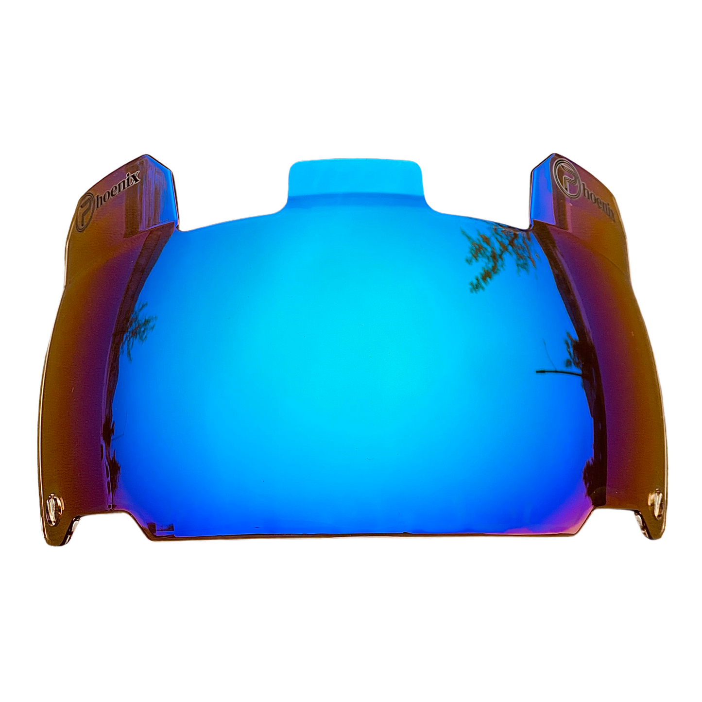 Clear Plate Blue Scoop Visor