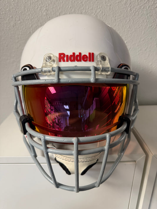 Used Riddell Speed Youth Football Helmet with Oakley Visor(Size Large)
