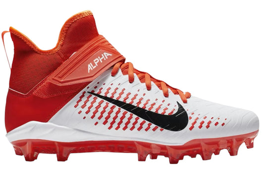 Nike Alpha Menace Pro 2 Mid Red and White Cleat