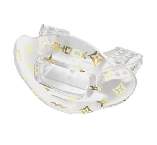 Clear Gold Lux Max AirFlow Football Mouthguard