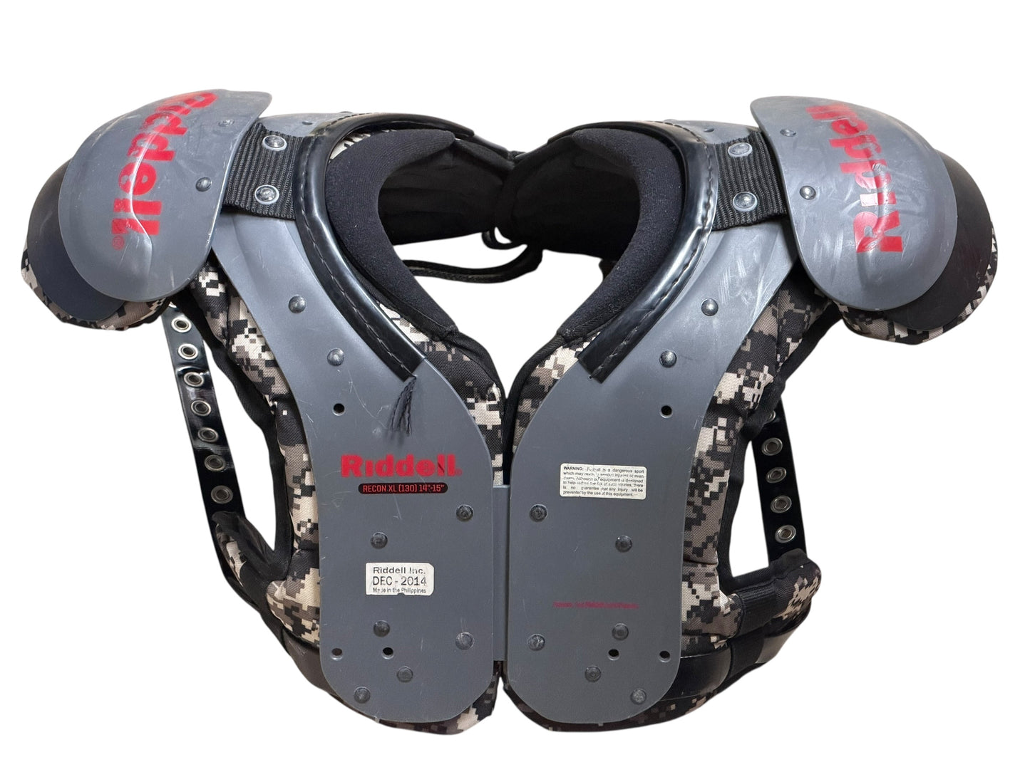 Used Riddell Youth Football Shoulder Pads Size-X-Large