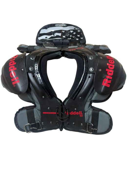 Used Riddell Football Shoulder Pads with Battle Backplate (Size Youth Small)