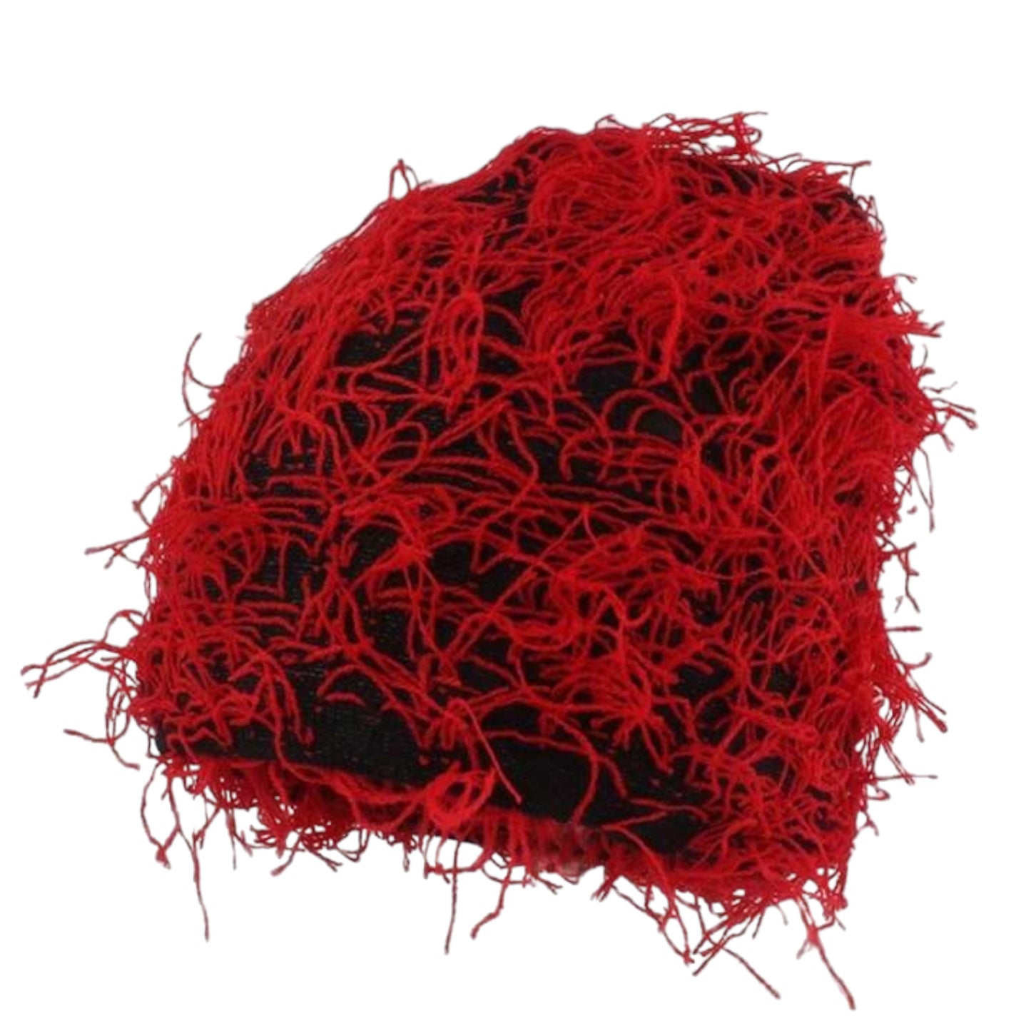 Knitted Distressed Beanie Fuzzy Hat