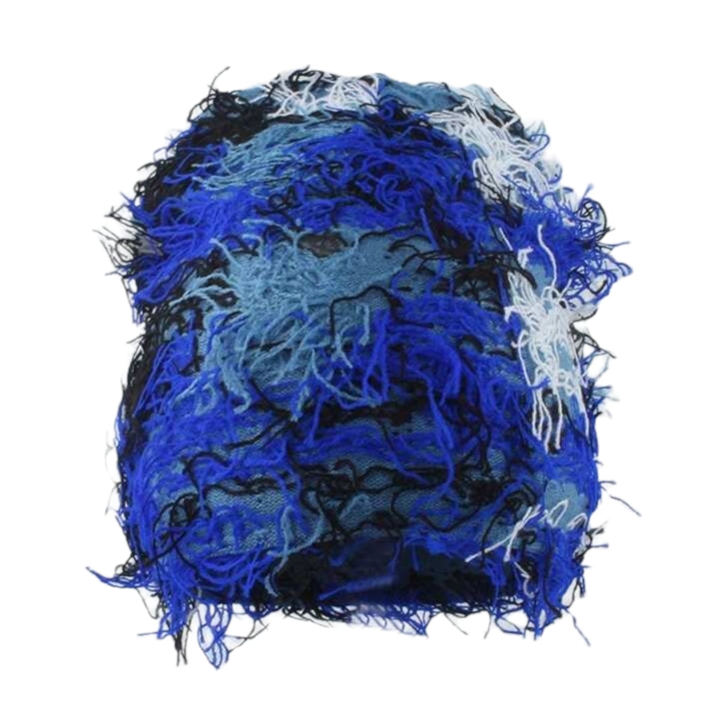 Knitted Distressed Beanie Fuzzy Hat