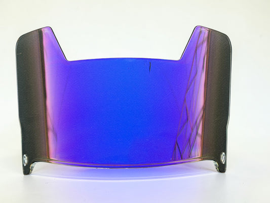 Clear Plate Blue Football Visor