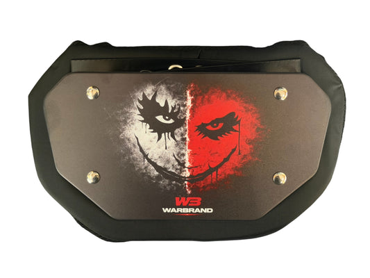 Warbrand Football Backplate – Clown Face Red/Black