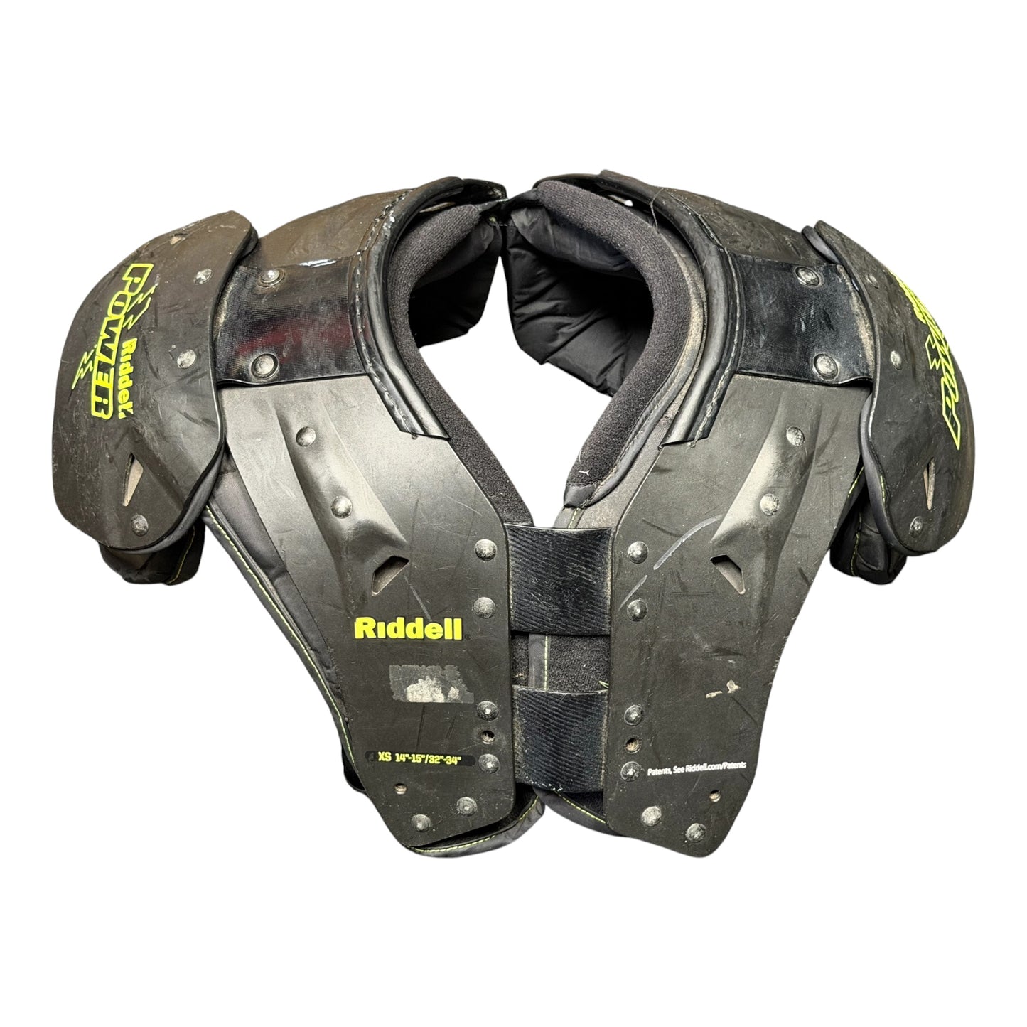 Used Riddell Power Volt Football Shoulder Pads Size Adult XS