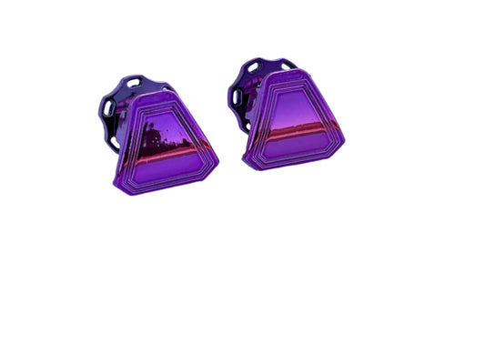 Purple/Pink Chrome Universal Helmet Visor Screw On Clips