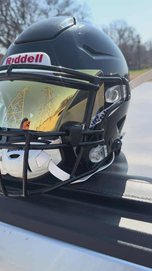 Used Riddell SpeedFlex Youth Football Helmet Large with 3.0 SpeedFlex Clear Gold Visor